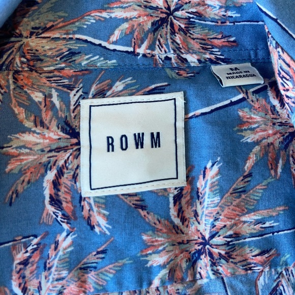 Blue Hawaiian Palm Tree Button Down Shirt | Men’s Size Medium - Picture 6 of 10